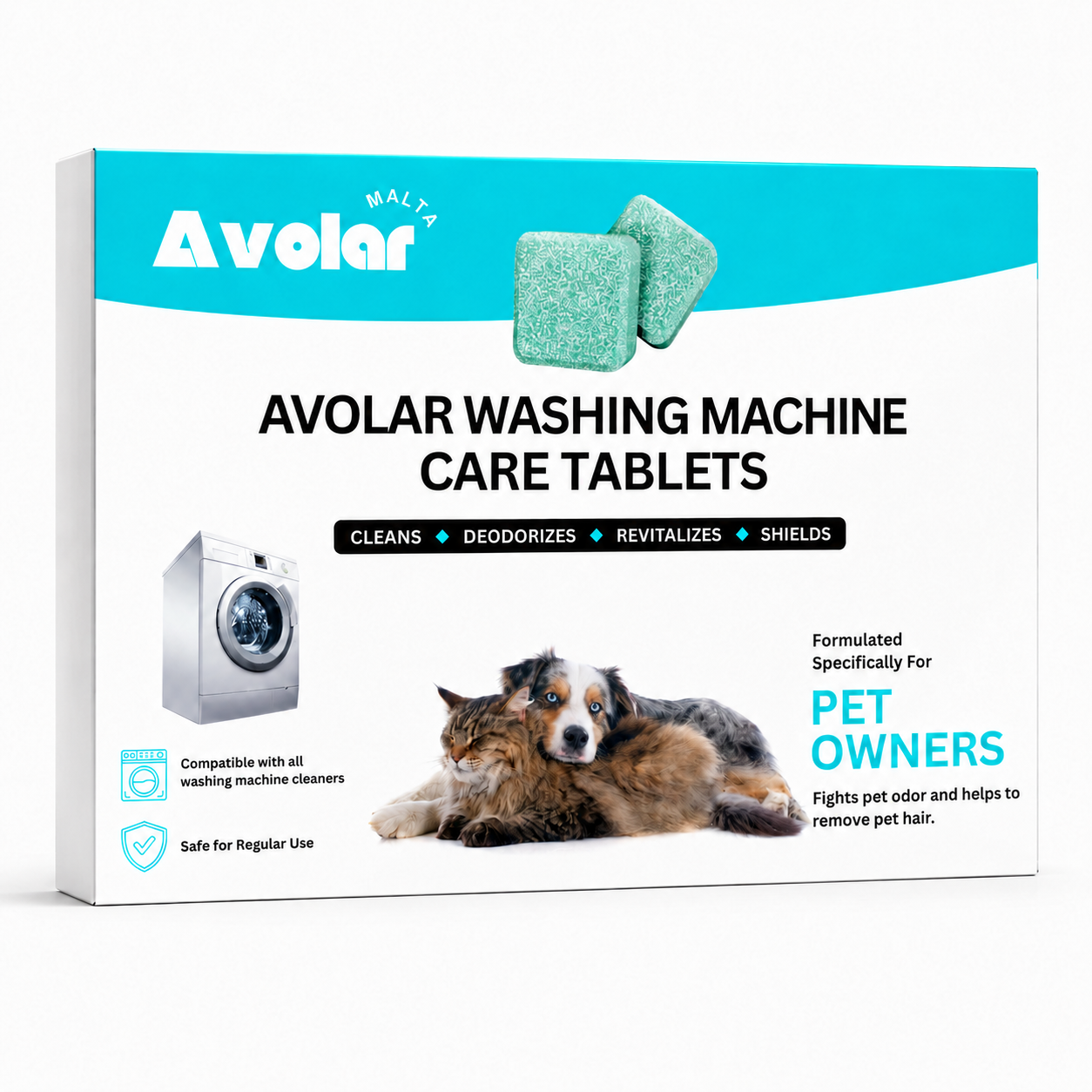 The AVOLAR Washing Machine Care Tablets